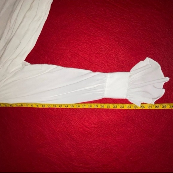 Bridgerton dress shirt ruffle sleeve collar details 23in chest - Picture 4 of 7